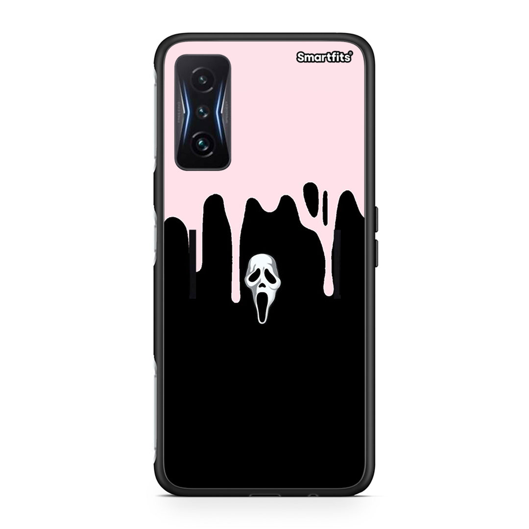 Xiaomi Poco F4 GT Melting Halloween Mask θήκη από τη Smartfits με σχέδιο στο πίσω μέρος και μαύρο περίβλημα | Smartphone case with colorful back and black bezels by Smartfits