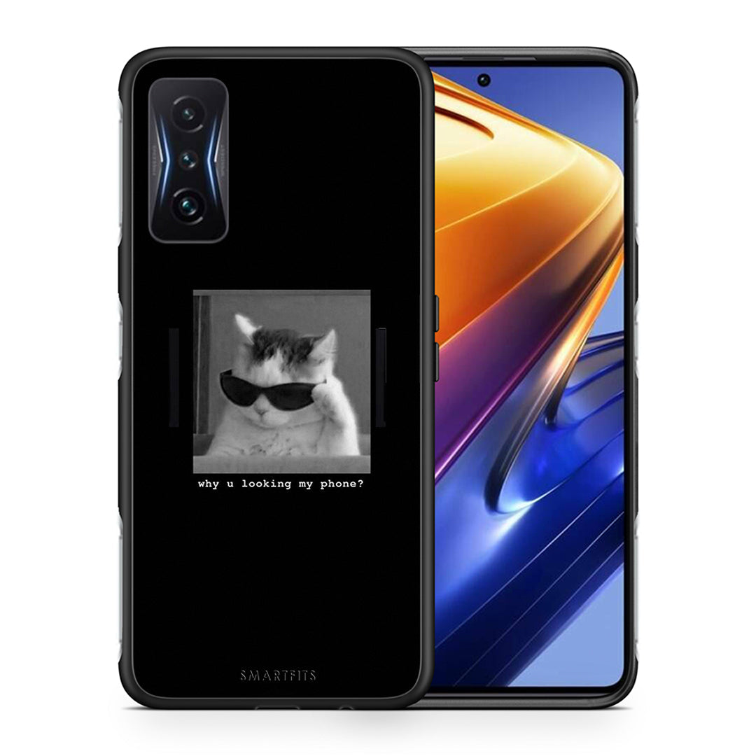 Θήκη Xiaomi Poco F4 GT Meme Cat από τη Smartfits με σχέδιο στο πίσω μέρος και μαύρο περίβλημα | Xiaomi Poco F4 GT Meme Cat case with colorful back and black bezels