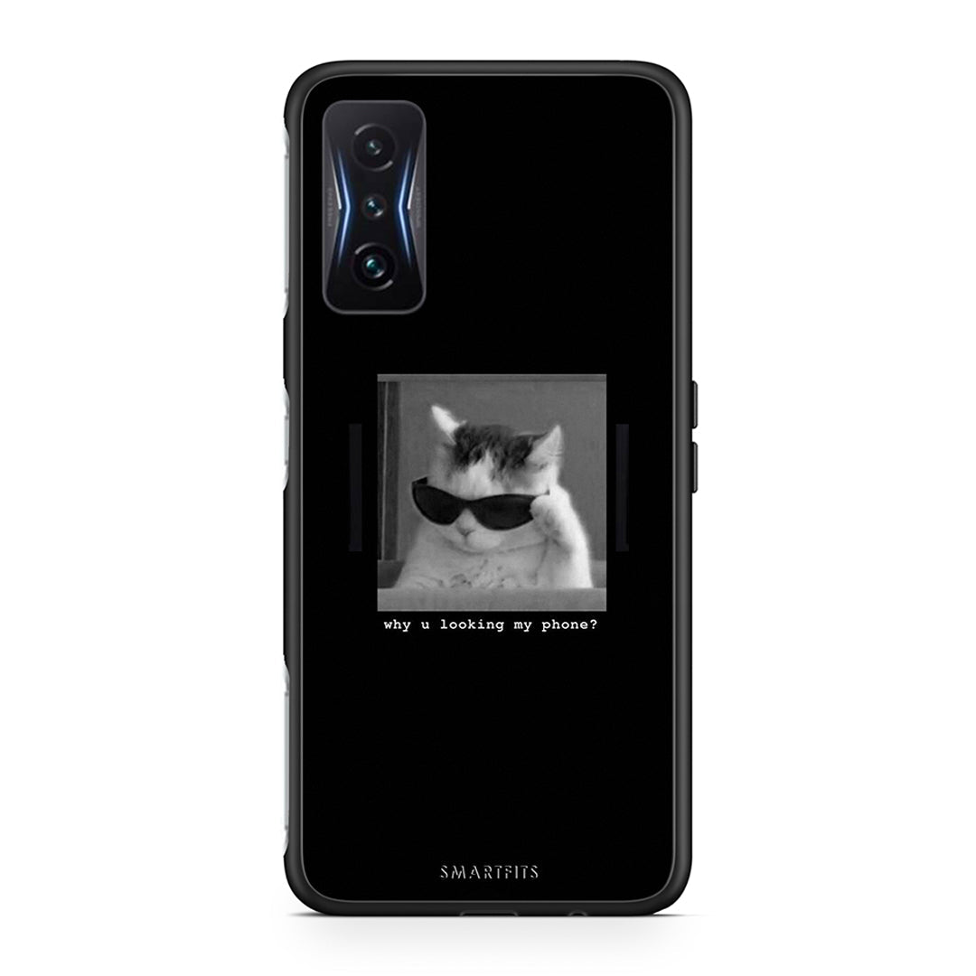 Xiaomi Poco F4 GT Meme Cat θήκη από τη Smartfits με σχέδιο στο πίσω μέρος και μαύρο περίβλημα | Smartphone case with colorful back and black bezels by Smartfits