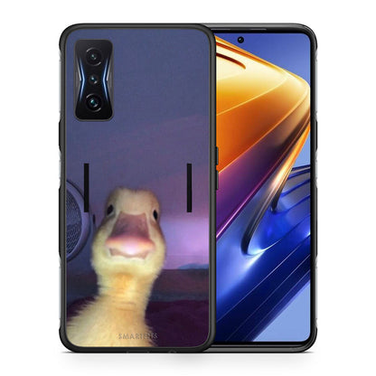 Θήκη Xiaomi Poco F4 GT Meme Duck από τη Smartfits με σχέδιο στο πίσω μέρος και μαύρο περίβλημα | Xiaomi Poco F4 GT Meme Duck case with colorful back and black bezels