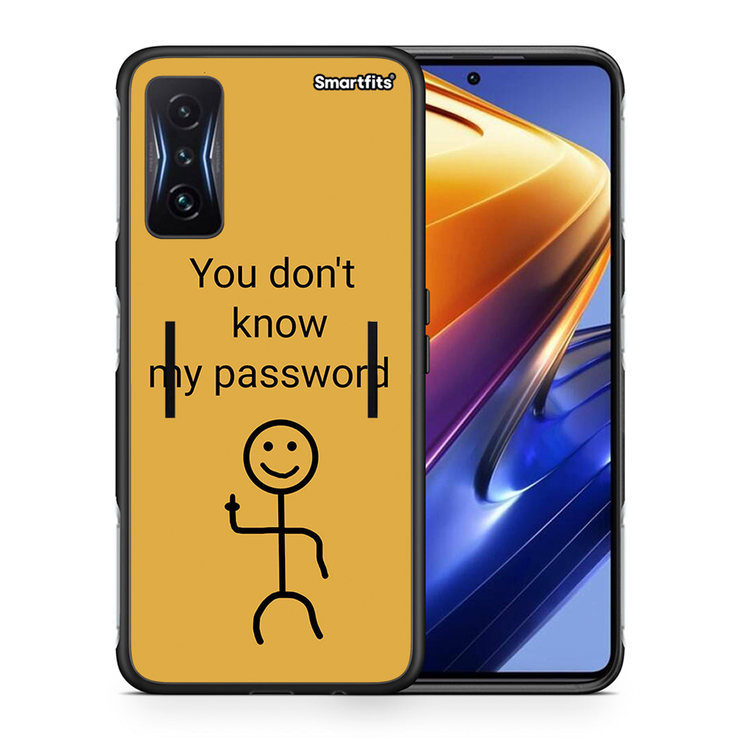 Θήκη Xiaomi Poco F4 GT My Password από τη Smartfits με σχέδιο στο πίσω μέρος και μαύρο περίβλημα | Xiaomi Poco F4 GT My Password case with colorful back and black bezels