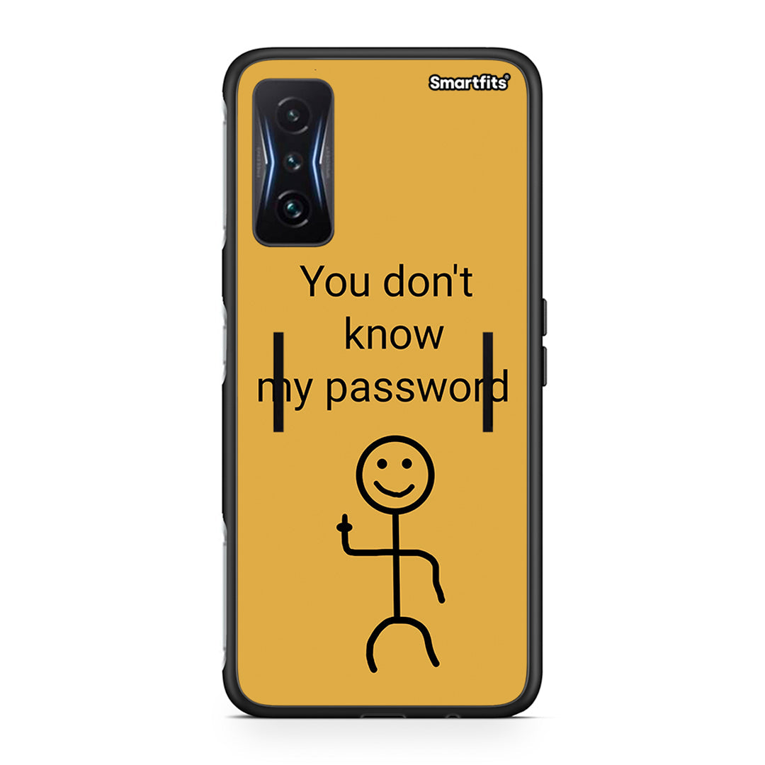Xiaomi Poco F4 GT My Password θήκη από τη Smartfits με σχέδιο στο πίσω μέρος και μαύρο περίβλημα | Smartphone case with colorful back and black bezels by Smartfits