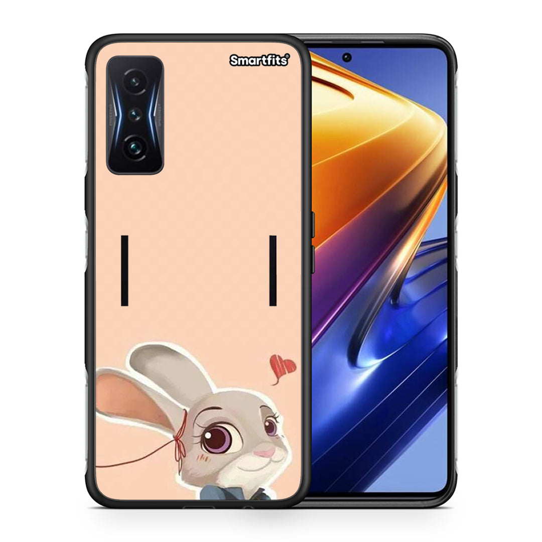 Θήκη Xiaomi Poco F4 GT Nick Wilde And Judy Hopps Love 2 από τη Smartfits με σχέδιο στο πίσω μέρος και μαύρο περίβλημα | Xiaomi Poco F4 GT Nick Wilde And Judy Hopps Love 2 case with colorful back and black bezels