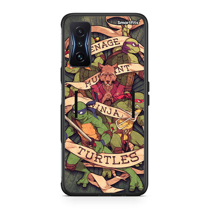 Xiaomi Poco F4 GT Ninja Turtles θήκη από τη Smartfits με σχέδιο στο πίσω μέρος και μαύρο περίβλημα | Smartphone case with colorful back and black bezels by Smartfits
