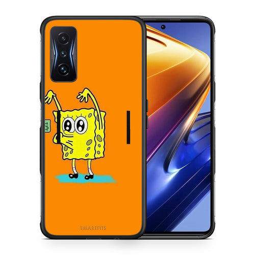 Θήκη Αγίου Βαλεντίνου Xiaomi Poco F4 GT No Money 2 από τη Smartfits με σχέδιο στο πίσω μέρος και μαύρο περίβλημα | Xiaomi Poco F4 GT No Money 2 case with colorful back and black bezels