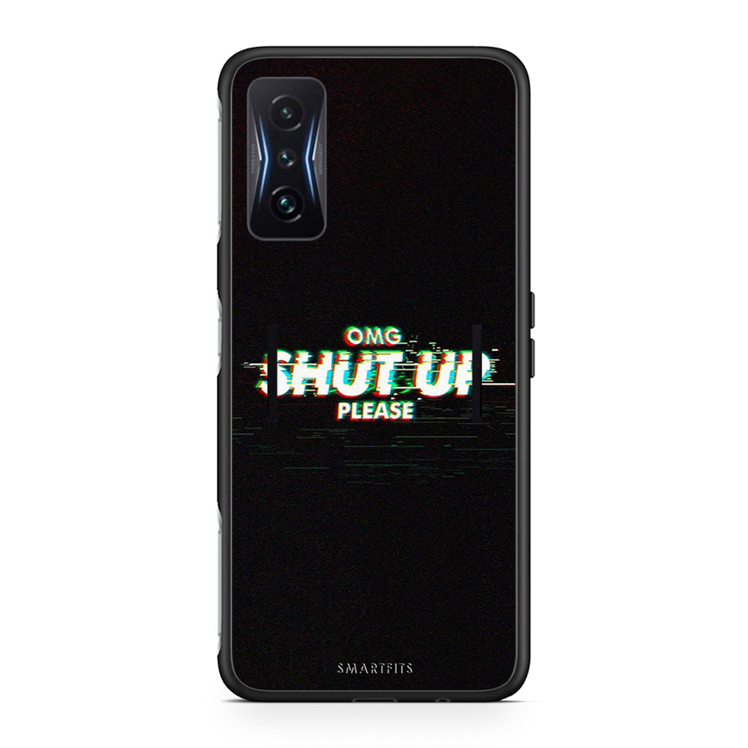 Xiaomi Poco F4 GT OMG ShutUp θήκη από τη Smartfits με σχέδιο στο πίσω μέρος και μαύρο περίβλημα | Smartphone case with colorful back and black bezels by Smartfits