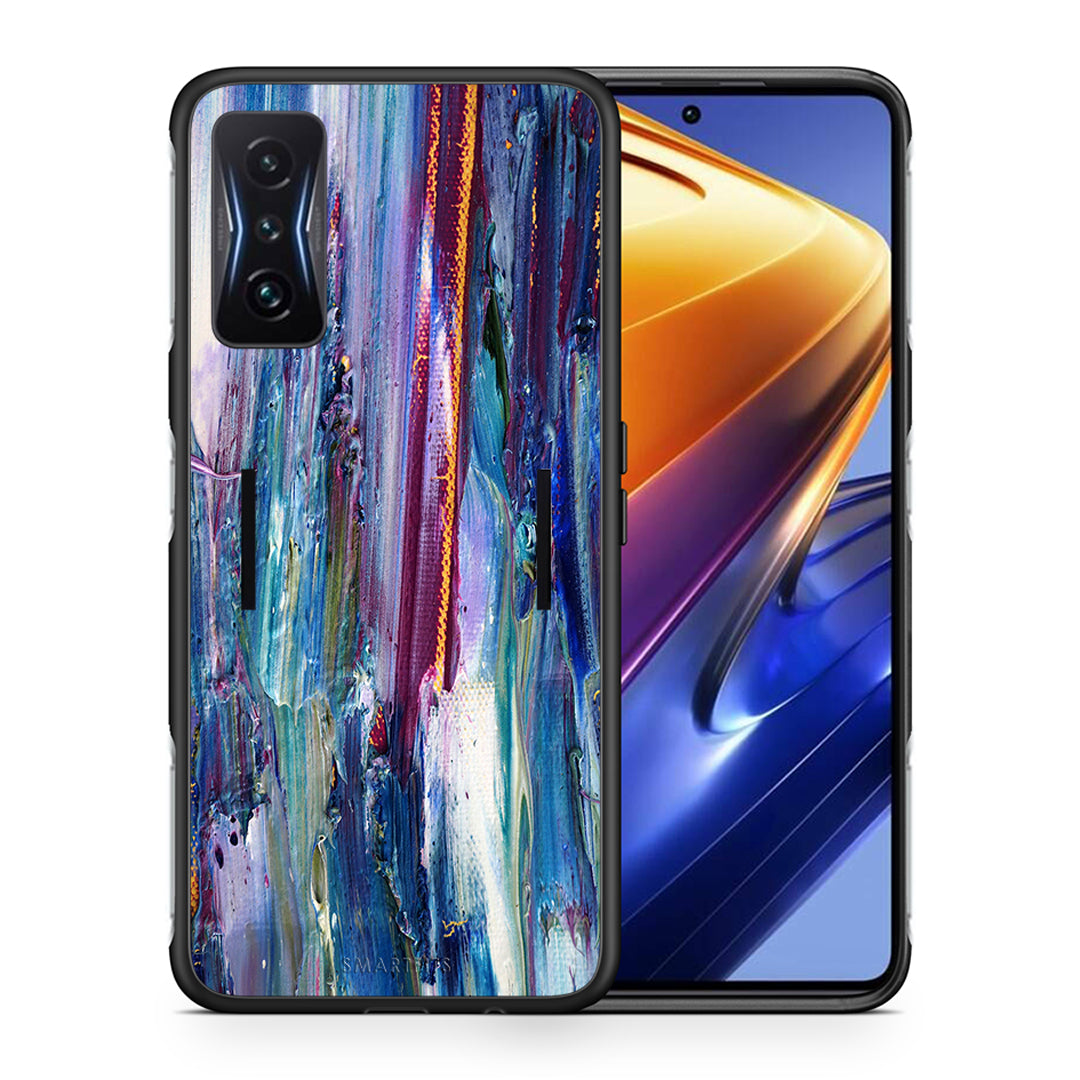 Θήκη Xiaomi Poco F4 GT Winter Paint από τη Smartfits με σχέδιο στο πίσω μέρος και μαύρο περίβλημα | Xiaomi Poco F4 GT Winter Paint case with colorful back and black bezels