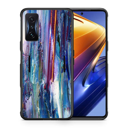 Θήκη Xiaomi Poco F4 GT Winter Paint από τη Smartfits με σχέδιο στο πίσω μέρος και μαύρο περίβλημα | Xiaomi Poco F4 GT Winter Paint case with colorful back and black bezels