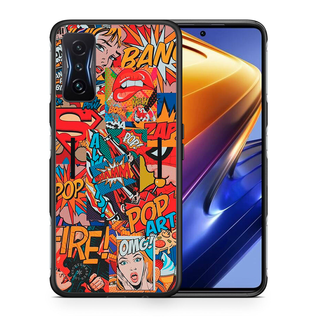 Θήκη Xiaomi Poco F4 GT PopArt OMG από τη Smartfits με σχέδιο στο πίσω μέρος και μαύρο περίβλημα | Xiaomi Poco F4 GT PopArt OMG case with colorful back and black bezels