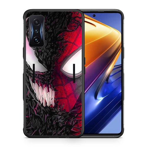 Θήκη Xiaomi Poco F4 GT SpiderVenom PopArt από τη Smartfits με σχέδιο στο πίσω μέρος και μαύρο περίβλημα | Xiaomi Poco F4 GT SpiderVenom PopArt case with colorful back and black bezels