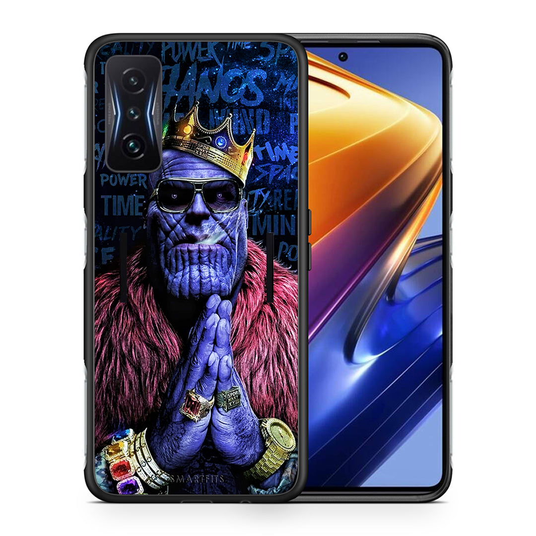 Θήκη Xiaomi Poco F4 GT Thanos PopArt από τη Smartfits με σχέδιο στο πίσω μέρος και μαύρο περίβλημα | Xiaomi Poco F4 GT Thanos PopArt case with colorful back and black bezels