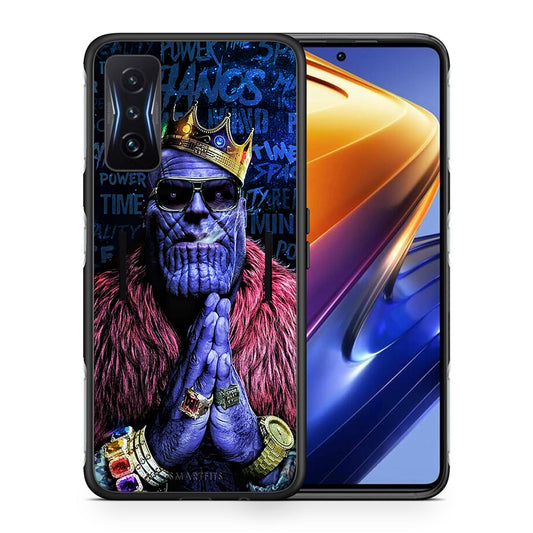 Θήκη Xiaomi Poco F4 GT Thanos PopArt από τη Smartfits με σχέδιο στο πίσω μέρος και μαύρο περίβλημα | Xiaomi Poco F4 GT Thanos PopArt case with colorful back and black bezels