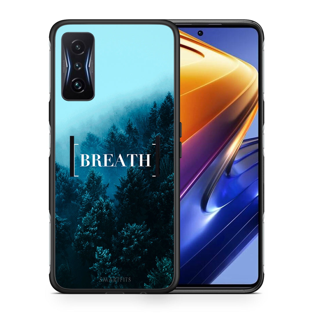 Θήκη Xiaomi Poco F4 GT Breath Quote από τη Smartfits με σχέδιο στο πίσω μέρος και μαύρο περίβλημα | Xiaomi Poco F4 GT Breath Quote case with colorful back and black bezels