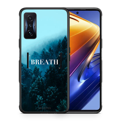 Θήκη Xiaomi Poco F4 GT Breath Quote από τη Smartfits με σχέδιο στο πίσω μέρος και μαύρο περίβλημα | Xiaomi Poco F4 GT Breath Quote case with colorful back and black bezels