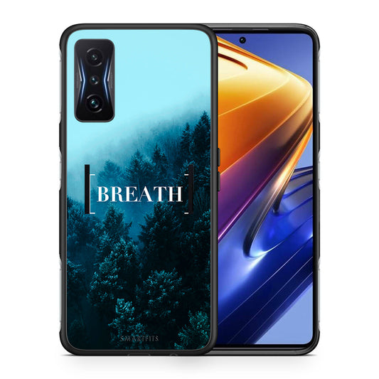 Θήκη Xiaomi Poco F4 GT Breath Quote από τη Smartfits με σχέδιο στο πίσω μέρος και μαύρο περίβλημα | Xiaomi Poco F4 GT Breath Quote case with colorful back and black bezels