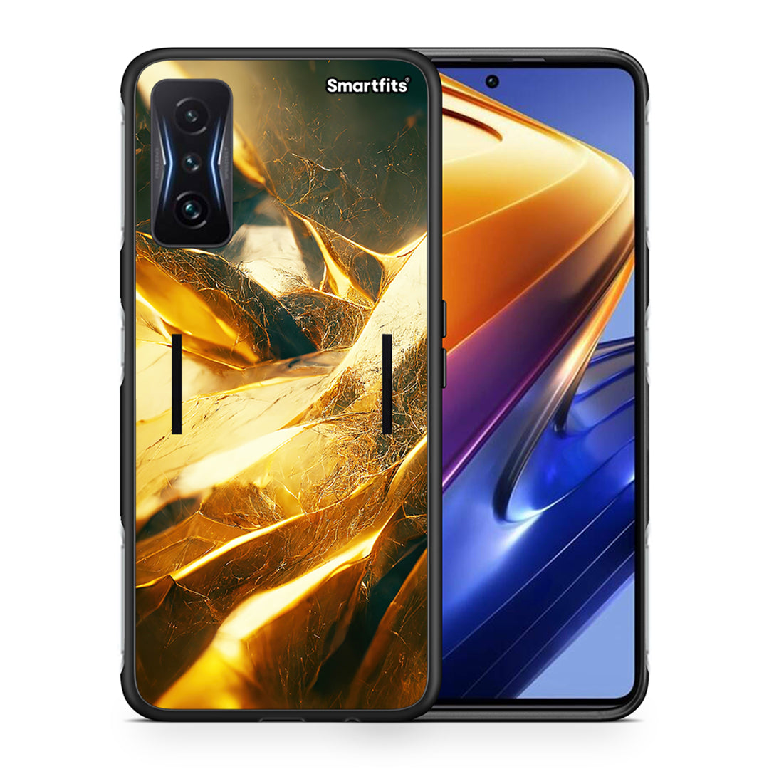 Θήκη Xiaomi Poco F4 GT Real Gold από τη Smartfits με σχέδιο στο πίσω μέρος και μαύρο περίβλημα | Xiaomi Poco F4 GT Real Gold case with colorful back and black bezels