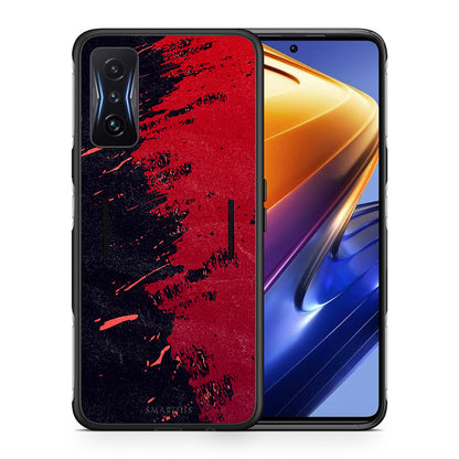 Θήκη Αγίου Βαλεντίνου Xiaomi Poco F4 GT Red Paint από τη Smartfits με σχέδιο στο πίσω μέρος και μαύρο περίβλημα | Xiaomi Poco F4 GT Red Paint case with colorful back and black bezels