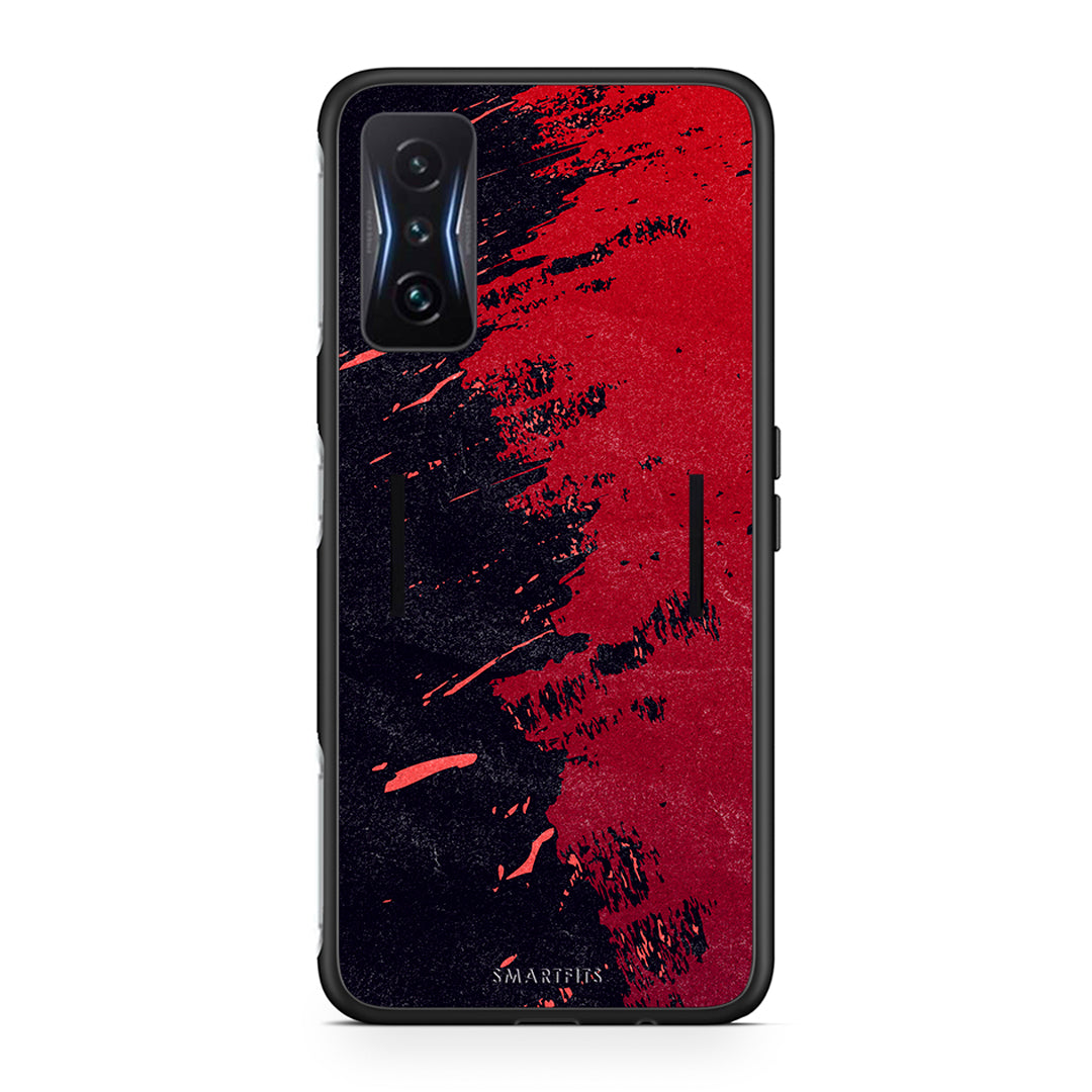 Xiaomi Poco F4 GT Red Paint Θήκη Αγίου Βαλεντίνου από τη Smartfits με σχέδιο στο πίσω μέρος και μαύρο περίβλημα | Smartphone case with colorful back and black bezels by Smartfits