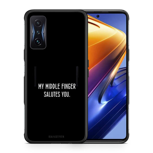 Θήκη Xiaomi Poco F4 GT Salute από τη Smartfits με σχέδιο στο πίσω μέρος και μαύρο περίβλημα | Xiaomi Poco F4 GT Salute case with colorful back and black bezels