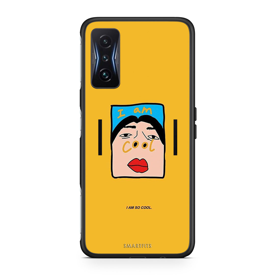 Xiaomi Poco F4 GT So Cool Θήκη Αγίου Βαλεντίνου από τη Smartfits με σχέδιο στο πίσω μέρος και μαύρο περίβλημα | Smartphone case with colorful back and black bezels by Smartfits