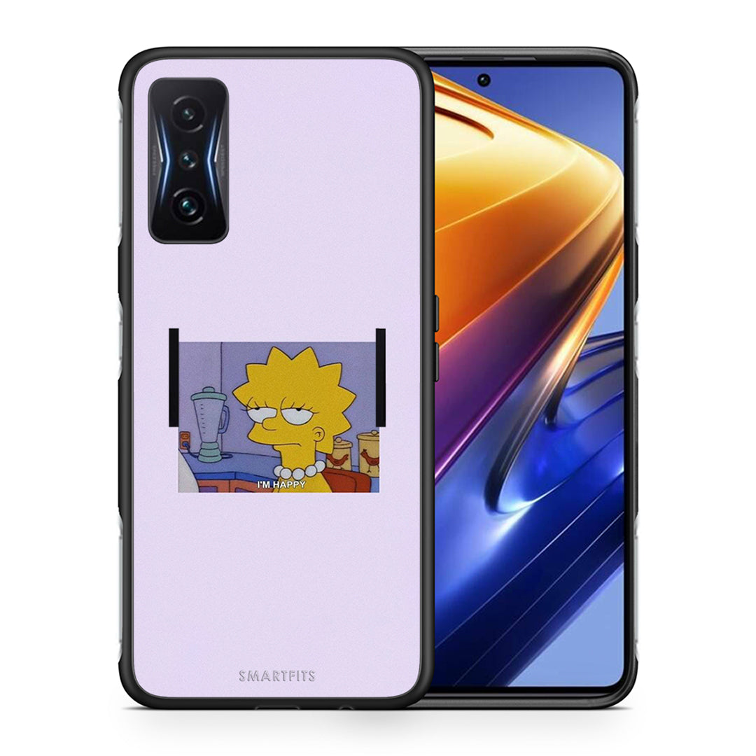 Θήκη Xiaomi Poco F4 GT So Happy από τη Smartfits με σχέδιο στο πίσω μέρος και μαύρο περίβλημα | Xiaomi Poco F4 GT So Happy case with colorful back and black bezels