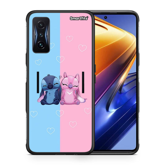 Θήκη Xiaomi Poco F4 GT Stitch And Angel από τη Smartfits με σχέδιο στο πίσω μέρος και μαύρο περίβλημα | Xiaomi Poco F4 GT Stitch And Angel case with colorful back and black bezels