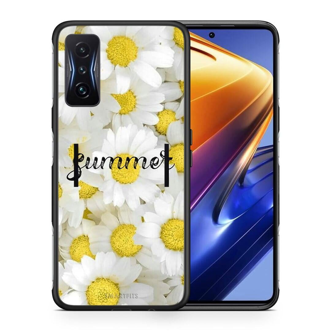 Θήκη Xiaomi Poco F4 GT Summer Daisies από τη Smartfits με σχέδιο στο πίσω μέρος και μαύρο περίβλημα | Xiaomi Poco F4 GT Summer Daisies case with colorful back and black bezels