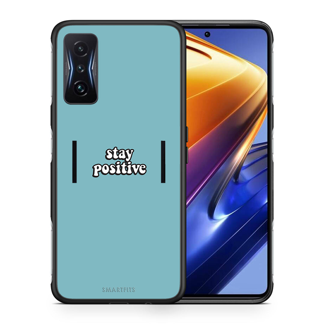Θήκη Xiaomi Poco F4 GT Positive Text από τη Smartfits με σχέδιο στο πίσω μέρος και μαύρο περίβλημα | Xiaomi Poco F4 GT Positive Text case with colorful back and black bezels