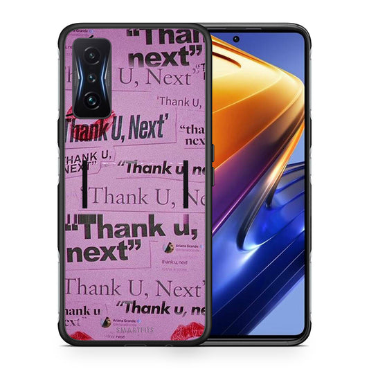 Θήκη Αγίου Βαλεντίνου Xiaomi Poco F4 GT Thank You Next από τη Smartfits με σχέδιο στο πίσω μέρος και μαύρο περίβλημα | Xiaomi Poco F4 GT Thank You Next case with colorful back and black bezels