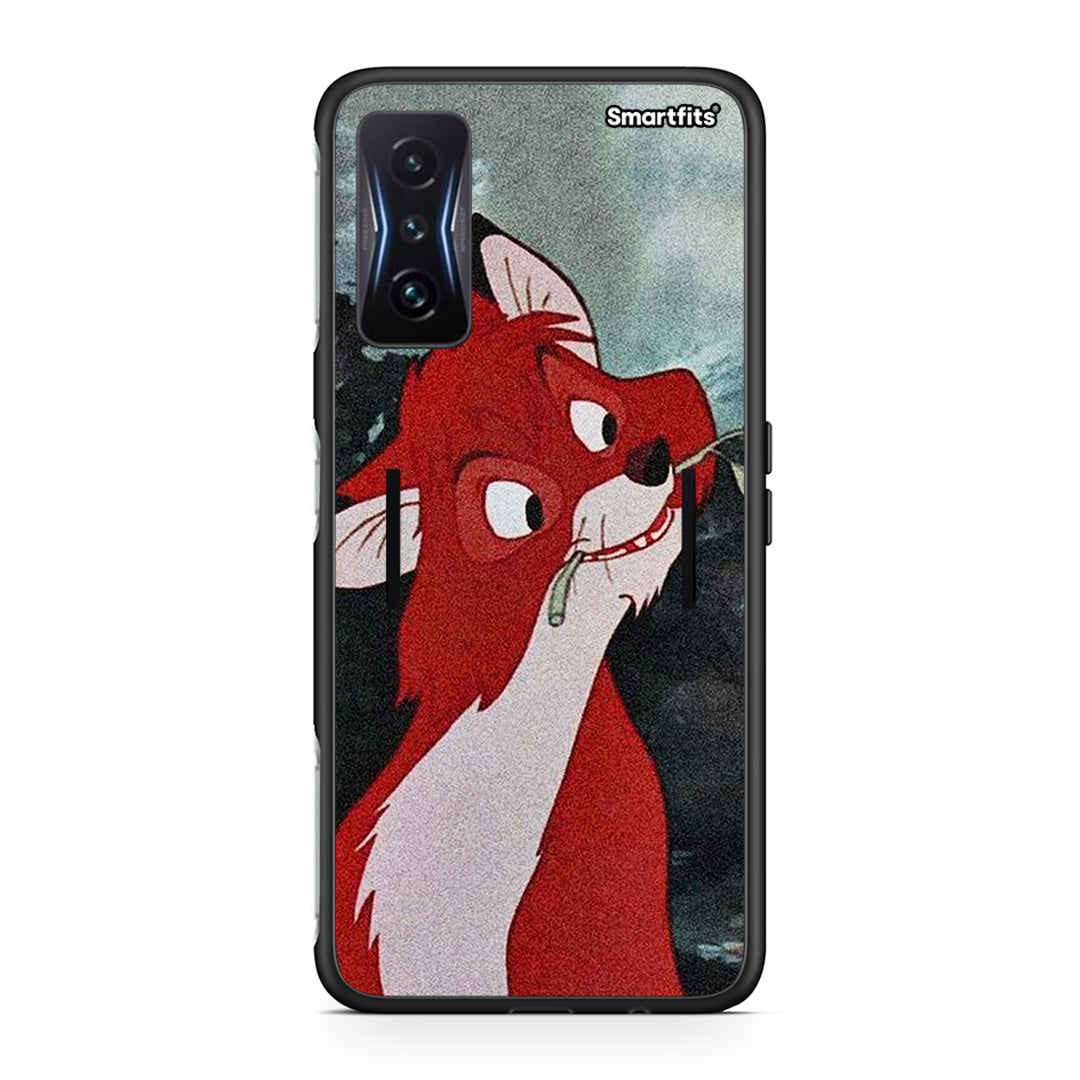 Xiaomi Poco F4 GT Tod And Vixey Love 1 θήκη από τη Smartfits με σχέδιο στο πίσω μέρος και μαύρο περίβλημα | Smartphone case with colorful back and black bezels by Smartfits