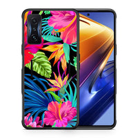 Thumbnail for Θήκη Xiaomi Poco F4 GT Tropical Flowers από τη Smartfits με σχέδιο στο πίσω μέρος και μαύρο περίβλημα | Xiaomi Poco F4 GT Tropical Flowers case with colorful back and black bezels