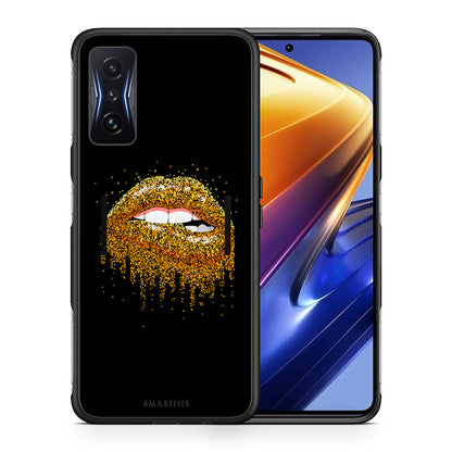 Θήκη Xiaomi Poco F4 GT Golden Valentine από τη Smartfits με σχέδιο στο πίσω μέρος και μαύρο περίβλημα | Xiaomi Poco F4 GT Golden Valentine case with colorful back and black bezels