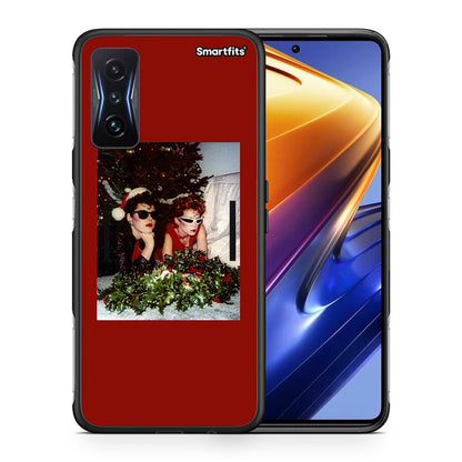 Θήκη Xiaomi Poco F4 GT Waiting For Xmas από τη Smartfits με σχέδιο στο πίσω μέρος και μαύρο περίβλημα | Xiaomi Poco F4 GT Waiting For Xmas case with colorful back and black bezels