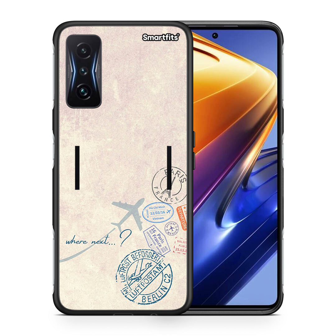 Θήκη Xiaomi Poco F4 GT Where Next από τη Smartfits με σχέδιο στο πίσω μέρος και μαύρο περίβλημα | Xiaomi Poco F4 GT Where Next case with colorful back and black bezels