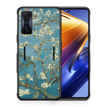 Θήκη Xiaomi Poco F4 GT White Blossoms από τη Smartfits με σχέδιο στο πίσω μέρος και μαύρο περίβλημα | Xiaomi Poco F4 GT White Blossoms case with colorful back and black bezels