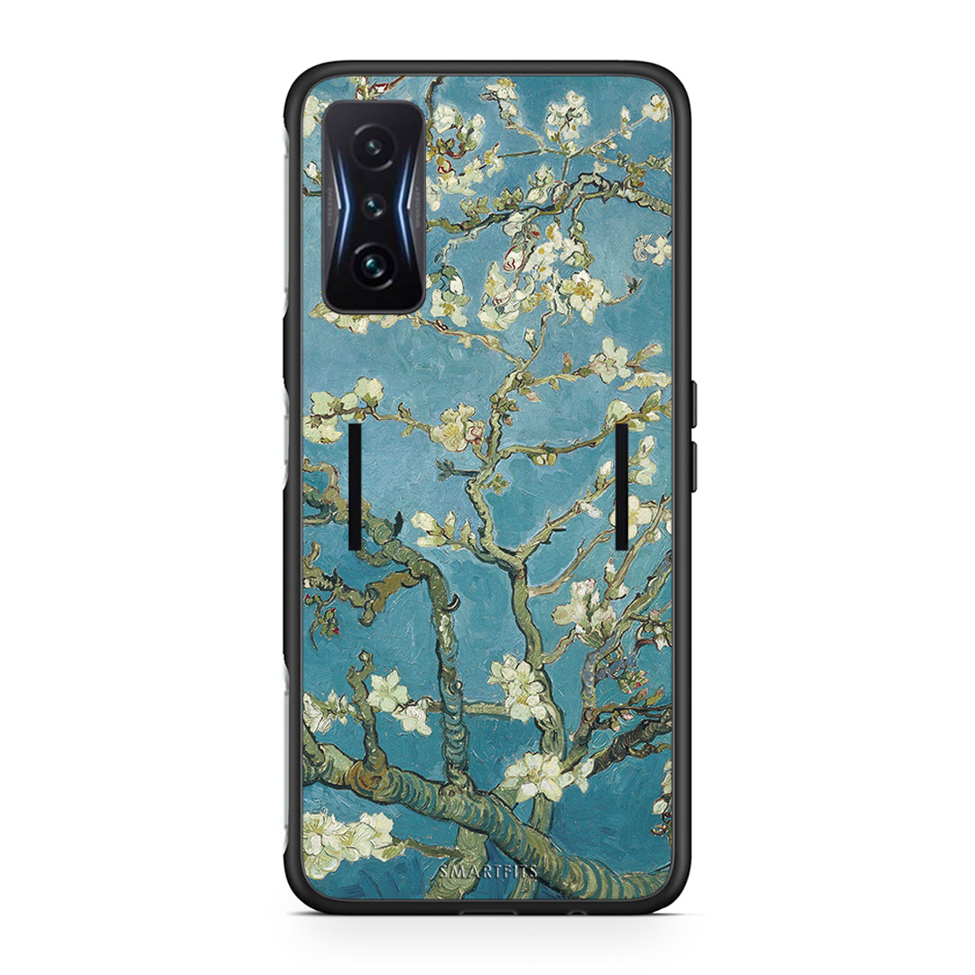 Xiaomi Poco F4 GT White Blossoms θήκη από τη Smartfits με σχέδιο στο πίσω μέρος και μαύρο περίβλημα | Smartphone case with colorful back and black bezels by Smartfits