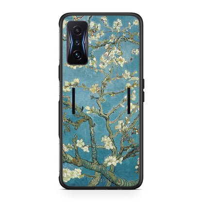 Xiaomi Poco F4 GT White Blossoms θήκη από τη Smartfits με σχέδιο στο πίσω μέρος και μαύρο περίβλημα | Smartphone case with colorful back and black bezels by Smartfits