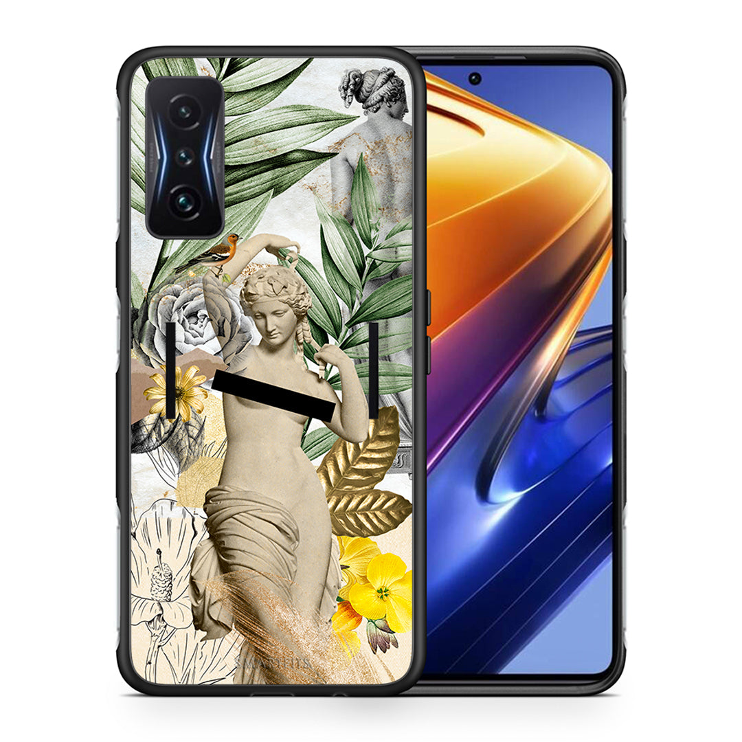 Θήκη Xiaomi Poco F4 GT Woman Statue από τη Smartfits με σχέδιο στο πίσω μέρος και μαύρο περίβλημα | Xiaomi Poco F4 GT Woman Statue case with colorful back and black bezels