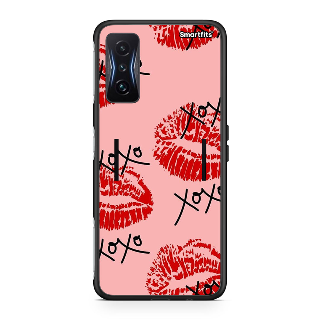 Xiaomi Poco F4 GT XOXO Lips θήκη από τη Smartfits με σχέδιο στο πίσω μέρος και μαύρο περίβλημα | Smartphone case with colorful back and black bezels by Smartfits