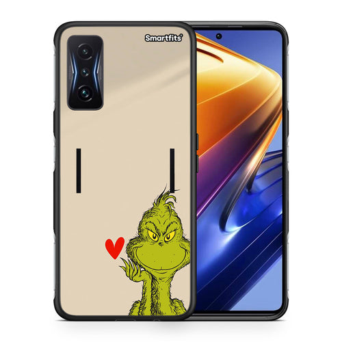 Θήκη Xiaomi Poco F4 GT Xmas Grinch από τη Smartfits με σχέδιο στο πίσω μέρος και μαύρο περίβλημα | Xiaomi Poco F4 GT Xmas Grinch case with colorful back and black bezels
