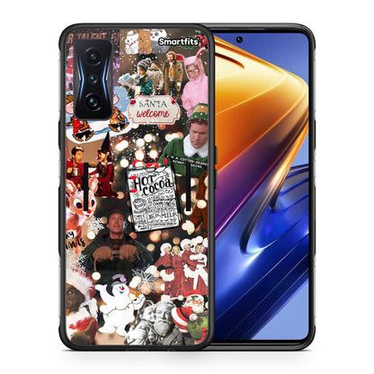 Θήκη Xiaomi Poco F4 GT Xmas Movies από τη Smartfits με σχέδιο στο πίσω μέρος και μαύρο περίβλημα | Xiaomi Poco F4 GT Xmas Movies case with colorful back and black bezels