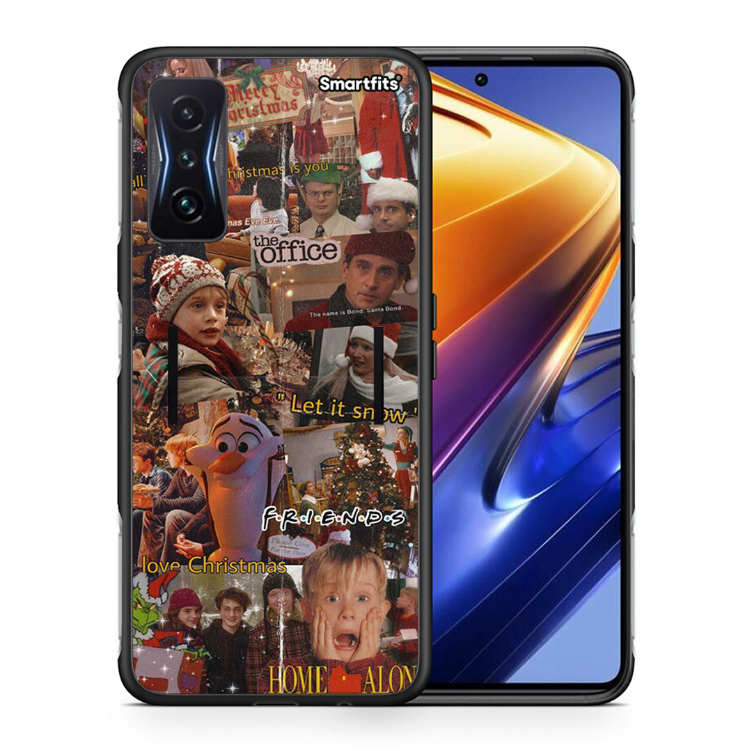 Θήκη Xiaomi Poco F4 GT Xmas Wishes από τη Smartfits με σχέδιο στο πίσω μέρος και μαύρο περίβλημα | Xiaomi Poco F4 GT Xmas Wishes case with colorful back and black bezels