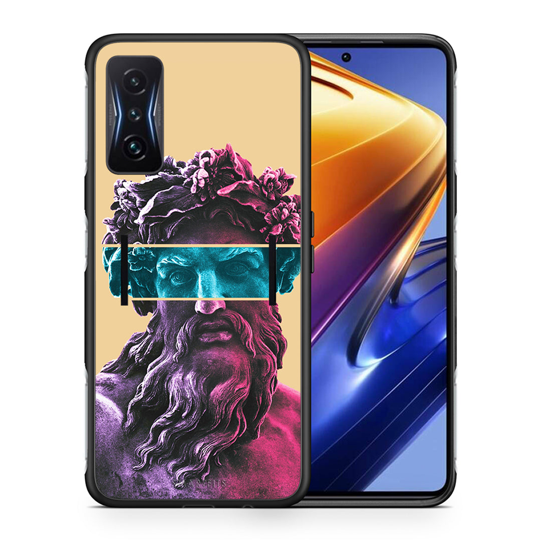 Θήκη Αγίου Βαλεντίνου Xiaomi Poco F4 GT Zeus Art από τη Smartfits με σχέδιο στο πίσω μέρος και μαύρο περίβλημα | Xiaomi Poco F4 GT Zeus Art case with colorful back and black bezels