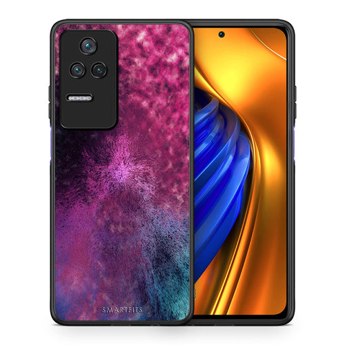 Θήκη Xiaomi Poco F4 / Redmi K40S Aurora Galaxy από τη Smartfits με σχέδιο στο πίσω μέρος και μαύρο περίβλημα | Xiaomi Poco F4 / Redmi K40S Aurora Galaxy case with colorful back and black bezels