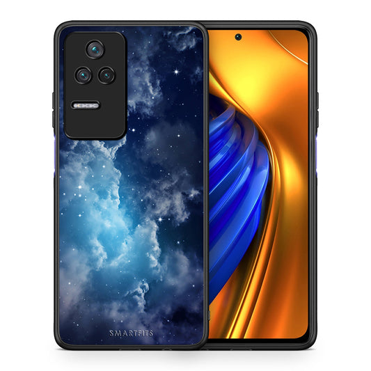 Θήκη Xiaomi Poco F4 / Redmi K40S Blue Sky Galaxy από τη Smartfits με σχέδιο στο πίσω μέρος και μαύρο περίβλημα | Xiaomi Poco F4 / Redmi K40S Blue Sky Galaxy case with colorful back and black bezels