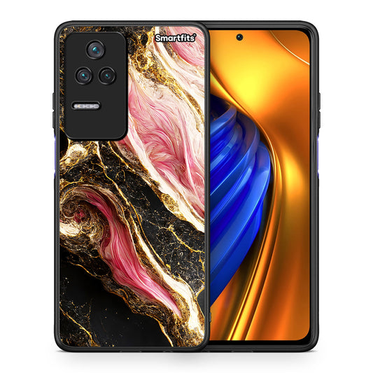 Θήκη Xiaomi Poco F4 / Redmi K40S Glamorous Pink Marble από τη Smartfits με σχέδιο στο πίσω μέρος και μαύρο περίβλημα | Xiaomi Poco F4 / Redmi K40S Glamorous Pink Marble case with colorful back and black bezels