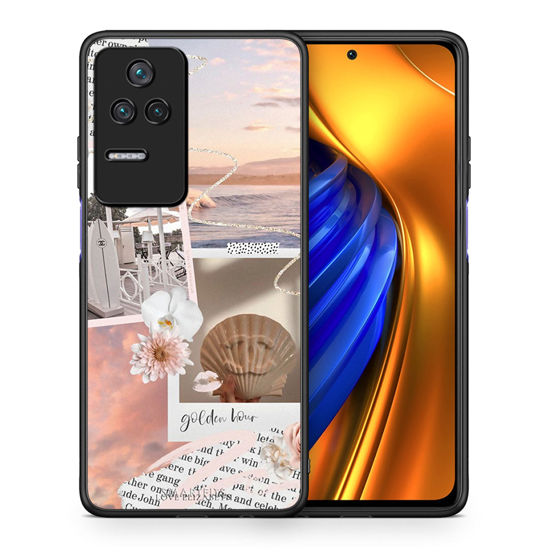 Θήκη Αγίου Βαλεντίνου Xiaomi Poco F4 / Redmi K40S Golden Hour από τη Smartfits με σχέδιο στο πίσω μέρος και μαύρο περίβλημα | Xiaomi Poco F4 / Redmi K40S Golden Hour case with colorful back and black bezels