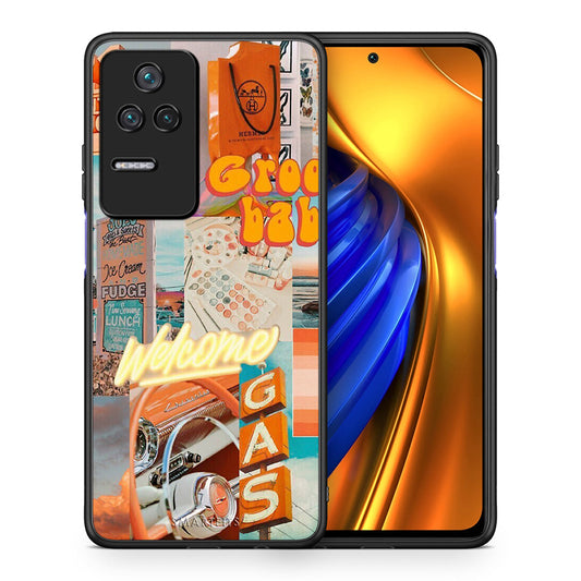 Θήκη Αγίου Βαλεντίνου Xiaomi Poco F4 / Redmi K40S Groovy Babe από τη Smartfits με σχέδιο στο πίσω μέρος και μαύρο περίβλημα | Xiaomi Poco F4 / Redmi K40S Groovy Babe case with colorful back and black bezels