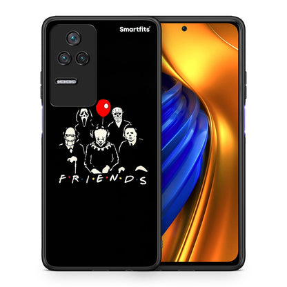 Θήκη Xiaomi Poco F4 / Redmi K40S Halloween Friends από τη Smartfits με σχέδιο στο πίσω μέρος και μαύρο περίβλημα | Xiaomi Poco F4 / Redmi K40S Halloween Friends case with colorful back and black bezels