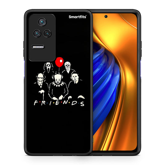 Θήκη Xiaomi Poco F4 / Redmi K40S Halloween Friends από τη Smartfits με σχέδιο στο πίσω μέρος και μαύρο περίβλημα | Xiaomi Poco F4 / Redmi K40S Halloween Friends case with colorful back and black bezels